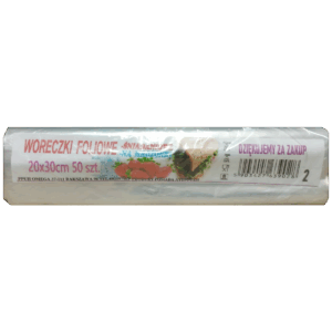 Woreczki foliowe Omega 20x30cm 50 szt.